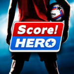 Score Hero MOD APK interface with unlimited coins visible on smartphone