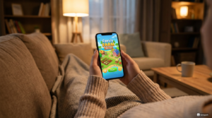 Family Farm Seaside MOD APK gameplay showing coastal farm with crops animals and beach